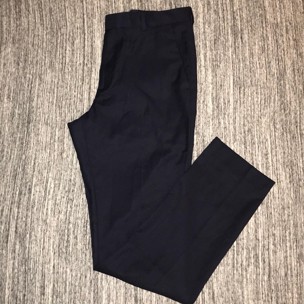 H&M Dark Navy Blue Slim Fit Suit Pants 34RX31”